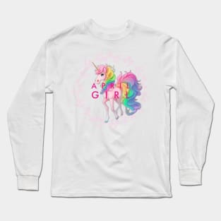 Born in april unicorn Long Sleeve T-Shirt